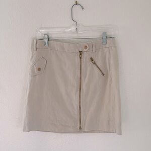 J crew linen mini skirt khaki size 4